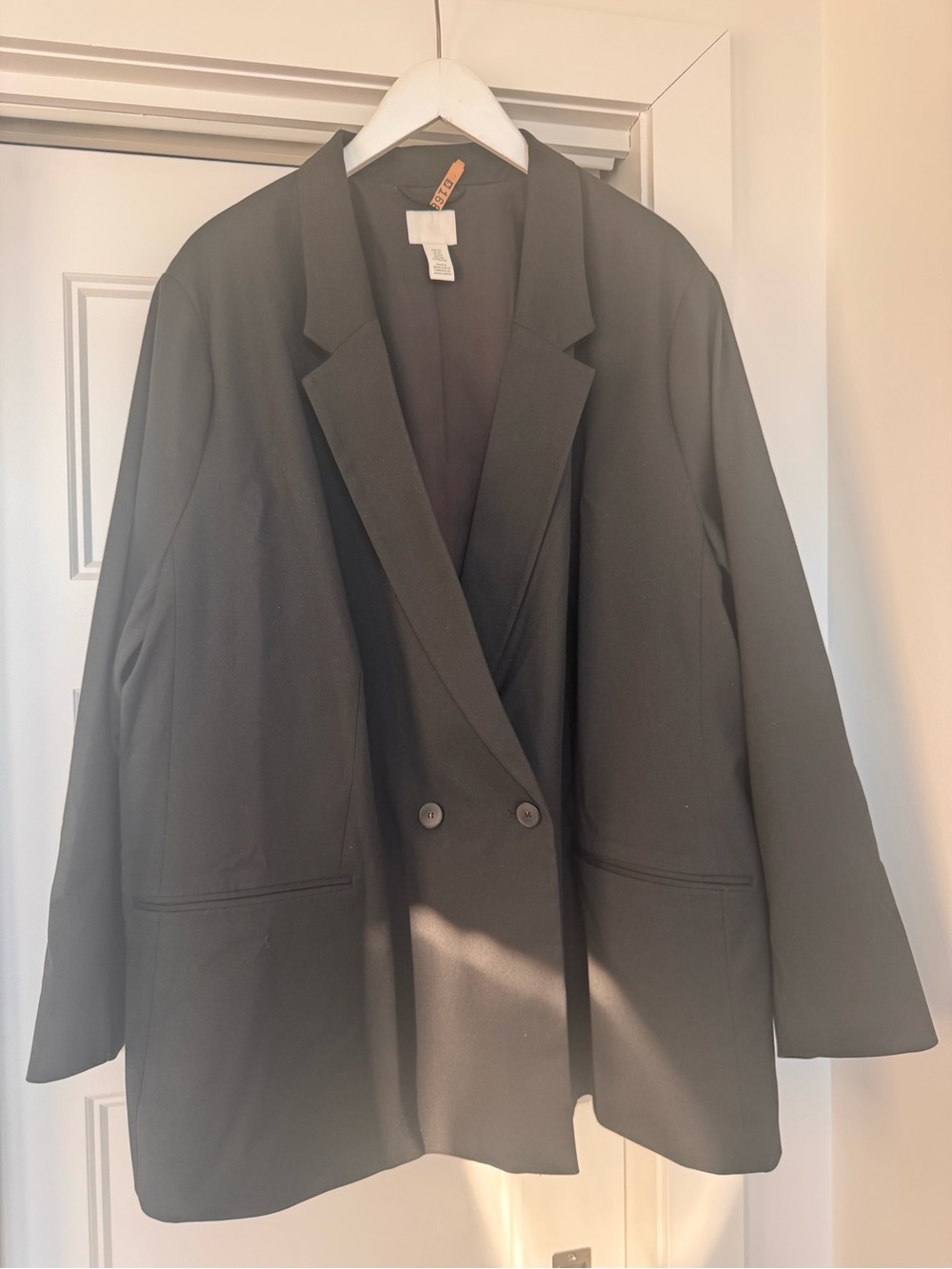 H&M Oversized Black Double-Breasted Blazer